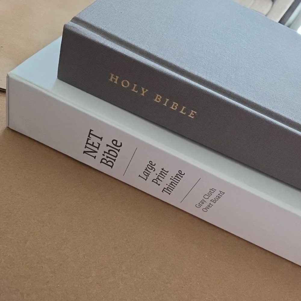 Net Bible Thinline Large Print Cloth over Board Gray BRAND NEW in Shrink Wrap!!!